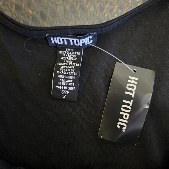 Hot Topic Black Lace-Up Corset Skull Gothic Maxi Dress - Picture 6 of 7